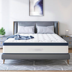 Queen Size Mattress, 10 Inch Memory Foam Hybrid Mattress with Space Cotton, Medium-Firm Cooling Matress for Tight Sleep, Stronger Support, Motion Isolation & Pressure Relief (Queen)