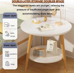 Coffee Table for Living Room,Tea Table for Living Room,Centre Table Living Room,Sofa Side Table,Double Storage Coffee Table,for Living Room/Tea Room/Small Spaces(B,50CM/19.6IN)