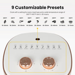 Air Fryer 3.6Quart, Manual Control Mechanical Knob Air Fryers, Small Yet Surprisingly Large Capacity - Oilless Cooking for Healthier Delights, Black (TM-1801BEKN)