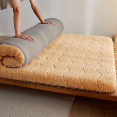 Roll Bed Mattress Thick Mattress Full Size Mattress Single Double Mattress Living Room Floor mat Guest Sleeping mat Suitable for Student Room, Tent, Travel
