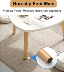 Modern Low Coffee Table,Triangle End Table,Sofa Side Tables for Sitting on The Floor,Cute Coffee Table for Living Room Bedroom Balcony(19.7" D x 11.9" H, Black)