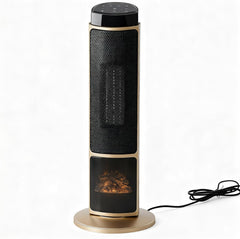 Space Heater Sandy Gold 1500W Portable Electric Tower Heater with Adjustable Thermostat Programmable Thermostat & ECO Mode Overheating and Tip-Over Protection Electric Heaters for Indoor Use