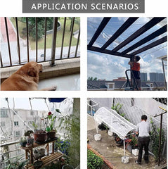 Transparent Pergola Side Panels Wind-Proof with Grommets Waterproof Tarp Soft Glass Gazebo Curtains, for Patio, Pergola, Customizable (Color : Clear, Size : 5x4m)