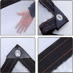 Pergola Waterproof Side Panels with Eyelets Transparent Outdoor Curtains Plastic Tarpaulin, for Gazebo, Gardens, Patios (Color : Clear, Size : 6x4m(19.68x13.12ft))