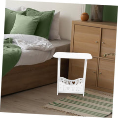 Wooden Side Table Nightstand Storage Minimalist Bedside Table for Small Spaces Modern Design for Bedroom Dorm Living Compact and Stylish