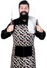 10 PACK WHOLESALE BUNDLE Cow Print Western Essential Apron Professional Chef Apron with Water Resistant Lining, Pockets, Adjustable Bib Strap for Cooking & Grilling - Kitchen Aprons for Men & Women