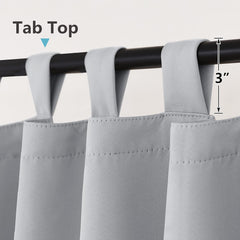 Little Bird Tab Top Outdoor Curtains 2 Panels - Detachable Blackout Vertical Blind for Porch Gazebo Canopy Pergola Garage Sun Room Dark Chocolate (2 Panel Size 52 W X 95 L Inch)