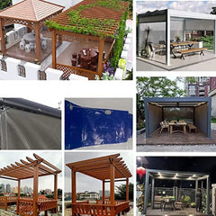Waterproof Transparent Tarpaulin Outdoor Curtain Pergola Plastic Cover PVC Plastic Tarpaulin for Gazebo, Garden, Canopy, Ccan Be Customized (Color : Blue, Size : 2.1x2.5m)