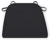 Chair Cushions for Kitchen Chairs - Dining Chair Pads with Ties, Non Slip Back, Removable Cover - 16" x 16.5", Black - U-Shape Seat Cushions
