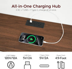 Farmhouse Floating TV Stand with Power Outlet, Wall Mounted Entertainment Center with Doors, Media Console Cabinet with Storage, for Living Room, Bedroom, White and Walnut TVBZ401E01