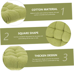 Ergonomic Back Pain Relief Chair Cushion Square Tatami Seat Mat Thickened Cotton Corduroy Pad for Bench Light