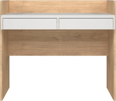 Tvilum Home Office Writing 2 Storage Drawers, Jackson Hickory/White Desk