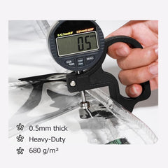 Outdoor Tarp Curtains with Zipper Door, PVC Clear Waterproof Tarpaulin Side Panels with Grommets, Pergola Patio Porch Gazebo Carport Transparent Tarpaulin,0.5mm Thick (Size : H2.3xW3m/H7.5xW9.8ft)