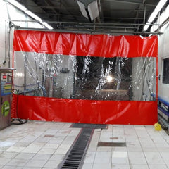 ASDFGHT Tarpaulin Transparent Outdoor Curtains Waterproof Soft Glass Anti-agingno Fading with Anti-Rust Grommet for Gazebo Porch Pergola (Color : Clear Red) (Color : Red, Size : 2.1x2.2m)