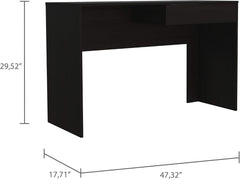 Black 1-Drawer Computer Desk