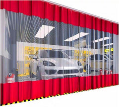 ASDFGHT Tarpaulin Transparent Outdoor Curtains Waterproof Soft Glass Anti-agingno Fading with Anti-Rust Grommet for Gazebo Porch Pergola (Color : Clear Red) (Color : Red, Size : 2.1x2.2m)