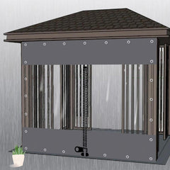 Gazebo Tarpaulin Side Panels Transparent Waterproof Curtains,PVC Heavy Duty Clear Tarpaulin for Outdoor,Waterproof Tarp Curtains,Splicing Canopy for Porch Pergola Garden,W×H-3.5×2.5m/11.5 * 8.2ft