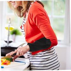 Veemoon 4 Pairs Oil Arm Sleeves for Cooking Cleaning Reusable Oversleeves for Kitchen Work Housework Gardening and Pet Care Elastic Fit Men Women