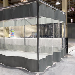 IBOWZ Clear Duty Gazebo Tarpaulin Clear Pergola Curtains Waterproof Clear Tarpaulin Waterproof Heavy Duty PVC Pergola Side Panels for Gazebo, Porch, Customizable