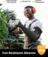 Ultra-Comfort Cut Resistant Sleeves for Thin Skin and Bruising, Cooling Protective Arm Sleeves for Gardening, Farming, Yard