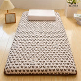 Floor Mattresses, Japanese Futon Mattress, Single/Twin/Queen/King Size Sleeping Pad,Portable Sofa Bed(Beige,47"x79")
