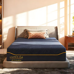 Full Size Mattress, 14 Inch Luxury Gel Memory Foam Full Size Mattress in a Box with Washable Removable Cover, Fiberglass Free, Pressure Relief,Medium Firm, 75"*54"*14", Navy Blue (14 Inch, Full)