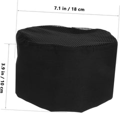 TOYANDONA Adjustable Chef Beanie Hat with Breathable Mesh Top for Men Women Professional Kitchen Cap for Restaurants Hotels and Catering Comfortable Fit Culinary Cooking Hat Black