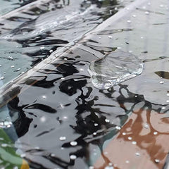 Rainproof Tarpaulin Clear Pergola Side Panels with Zipper Tarpaulin Curtains for Carports, Canopies, Shops, Attics, Plant Sheds(8.2x8.2ft/2.5x2.5m)