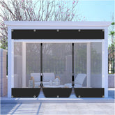 Transparent Tarp Curtains, Clear Gazebo Side Panels with PVC Tarpaulin and Zip, Outdoor Pergola Porch Carport Waterproof Tarpaulin Side Panels, 0.5mm Rain Curtains,WxH-2.5x2.5m/8.2 * 8.2ft