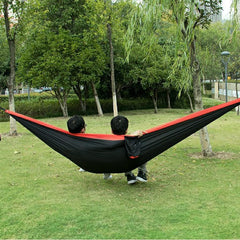 Outdoor Hammock Anti-Rollover Travel Camping Portable Hammock Hanging Chair Outdoor Portable Camping Travel Equipment, 300*200cm, Dark Blue+blue