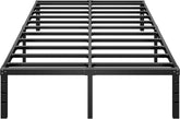 Metal Platform Bed Frame 14 Inch Tall,No Box Spring Needed,King Size Bed with Heavy Duty Strong Support Slats,Easy to Assemble,Black