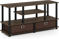 Furinno Simplistic Modern TV Stand, TV Table, White