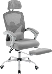 Ergonomic Office Chair - High Back Mesh Computer Desk Chair with Lumbar Support & Wheels, Adjustable Swivel Task Chair for Home Office, Study or Bedroom (Green)