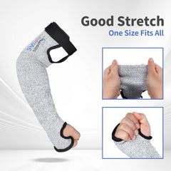 Cut Resistant Farmers Sleeves - A6 Protection with Thumb Hole, Arm Protectors, for Gardening, Welding, Kitchen