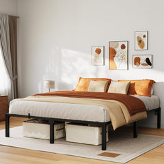 GarveeHome 10 in Full Tool-Free Bed Frame, Heavy Duty Metal Platform Bed Frame with Durable Iron Slat Support and Legs, No Box Spring Required, No Screws Needed, Support Up to 800 LBS