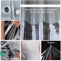 Gazebo Tarpaulin Side Panels Transparent Waterproof Curtains,PVC Heavy Duty Clear Tarpaulin for Outdoor,Waterproof Tarp Curtains,Splicing Canopy for Porch Pergola Garden,W×H-3.5×2.5m/11.5 * 8.2ft