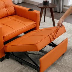 Modern Convertible Sleeper Sofa Bed, 3-in-1 Adjustable Futon Couch with Storage & Removable Armrests for Apartment, Studio, Office, Small Spaces (Green)