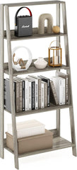 Furinno Ladder Bookcase Display Shelf, 5-Tier, Espresso