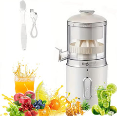 45W Electric Citrus Juicer, 150ml Portable Auto Orange Lemon Blender with 1500mAh USB Rechargeable Battery, 110mm Large Calibre Whole Fruit Juicer for Orange, Lemon