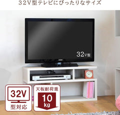 Shirai Sangyo KI2-4080WH TV Stand, Game Console Storage, TV, White, Width 31.1 inches (79.2 cm), Height 15.2 inches (38.4 cm), Depth 11.6 inches (29.5 cm), Kia Esse 2