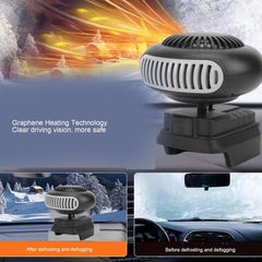 Battery Operated Heater, Fast Battery Powered Space Heater, Portable Car Window Defroster, Dual USB Ports, Anti-Tilt, Long Lasting and Quiet Operating for Indoor Outdoor & Car (Battery*2)