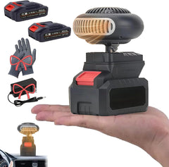 Battery Operated Space Heater for Indoors, 2026 Battery Powered Heaters With USB, 360 Flip Anti-Tilt, Car Window Defroster, Heater Li Portable Heater for Car/Camping/Golf Cart (15-cell battery*1)