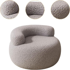 Lazy Sofa Footstool Accent Chair Multifunctional Furniture Home Decor Floor Sofa for Nursery Room Office Bedroom Living Room, Grey