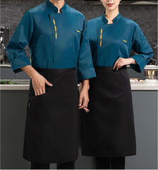 Personalized Chef Shirt Embroidered Chef Jacket Long Sleeve Kitchen Uniforms Restaurant for Men Women