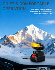 Battery Powered Camping Heater, 1500mah Rechargeable Space Heaters, Portable Car Window Defogger, Electric Cordless Golf Cart Heater, Quiet Long Heating, For Tent Golf Cart Office (10-cell*2)