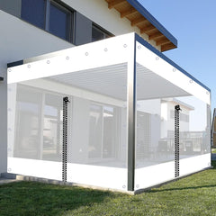 Rainproof Tarpaulin Clear Pergola Side Panels with Zipper Tarpaulin Curtains for Carports, Canopies, Shops, Attics, Plant Sheds(8.2x8.2ft/2.5x2.5m)