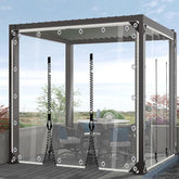 Outdoor Tarpaulin Curtains Clear,PVC Waterproof Tarpaulin Side Panels-400g/m²,Transparent Soft Glass,Heavy Duty Tarp Covers,Tear Resistant+Uv-Ray for Gazebo Pergola Carport,W×H-2.5×3.3m/8.2×10.8ft