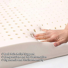 Latex Mattress 100×90cm(39×35inch), 100% Natural Latex Mattresses Breathable Comfort & Durable, Mattress Latex Queen, Natural Rubber Pure Mattress Thickened Home Bedroom Cushion,1in