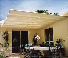 Retractable Pergola Canopy Shade Cover, Outdoor Gazebo 95% UV Resistant for Deck, Terrace, Gazebo, Courtyard, Awning Canopy, Slide On Wire PENGFEI (Color : Beige, Size : 0.9x2M)
