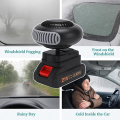 Battery Powered Camping Heater, 1500mah Rechargeable Space Heaters for Indoors Car, Portable Car Window Defogger, Electric Cordless Golf Cart Heater, Easily Fits into Any Room(2pcs)